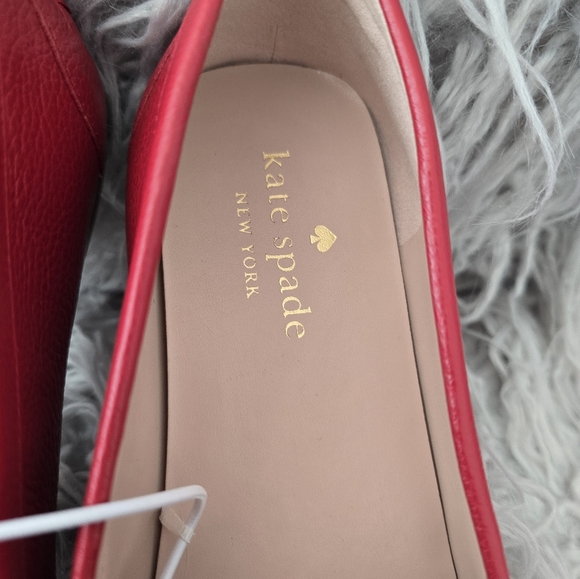 Kate Spade Red Leather Loafers 8usa - Picture 4 of 10